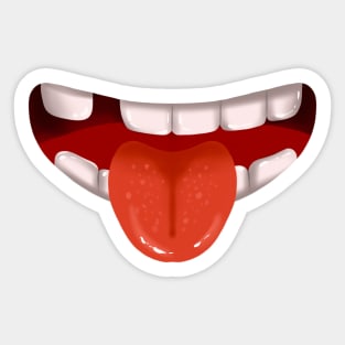 Funny tongue sticking Sticker